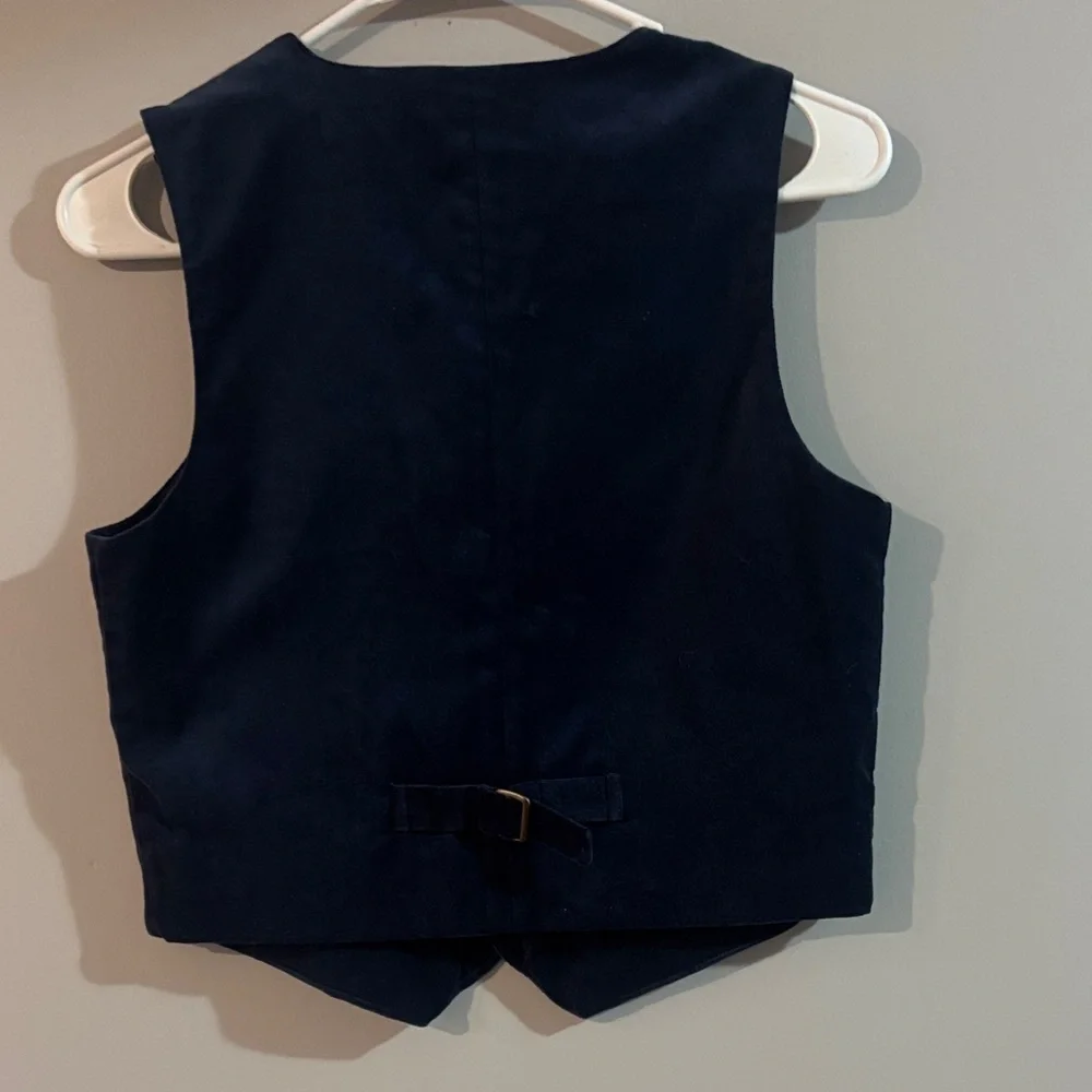 Janie and Jack Midnight Blue Button Vest